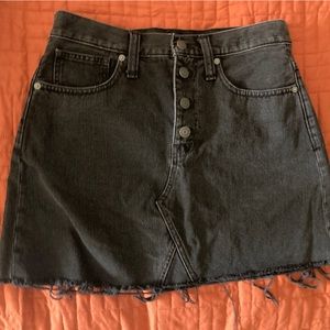 Black Denim A-line Skirt from Madewell